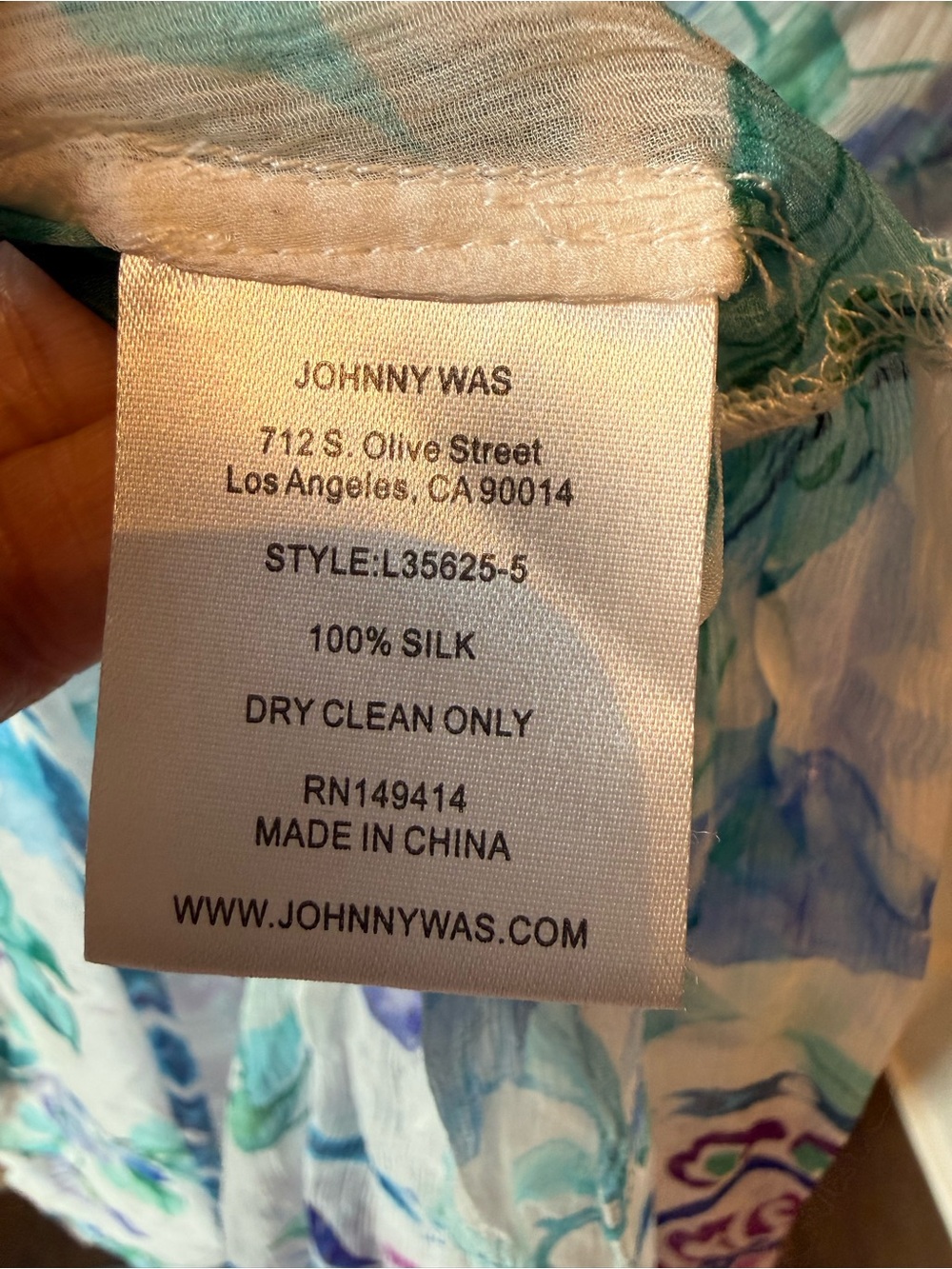 Johnny Was "Annamarie" maxi dress fluttered cape bodice floral paisley XL EC2 - Picture 4 of 5